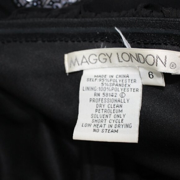 Maggy London Strapless Dress Size 6 Black - Picture 6 of 6